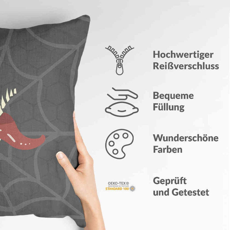 Gezondheidskussen Grijs Spinnenweb
