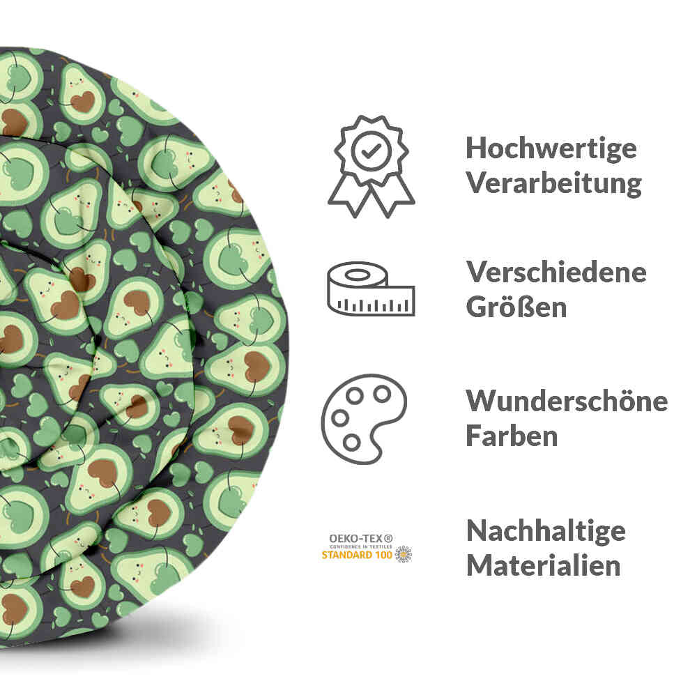 Original Therapiedecke - Baumwoll Bettwäsche Set Grüne Avocados