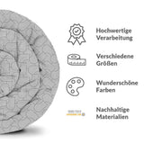 Therapiedekens katoenen hoes grijs geometrische harten