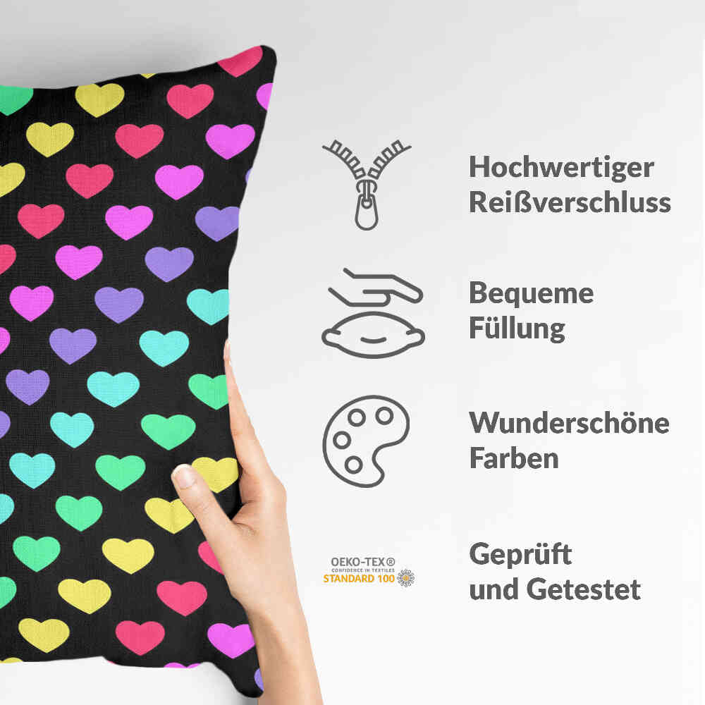 Gezondheidskussen bonte harten