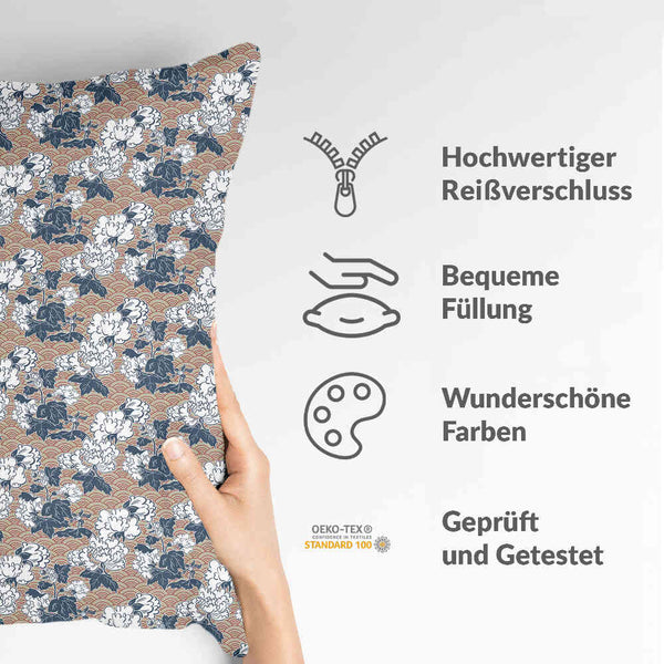 Gezondheidskussen met bloemen