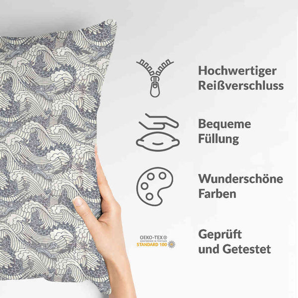 Gezondheidskussen stormachtige zee