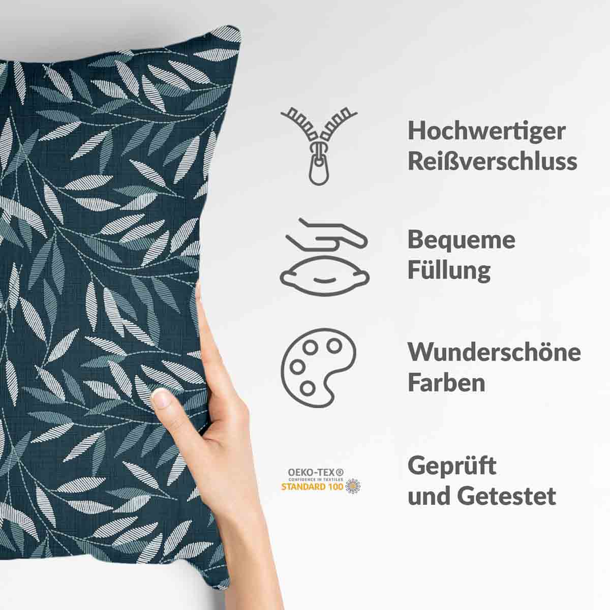 Gezondheidskussen met blauwe takken