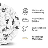Therapie dekens katoenen hoes met zwarte auto's