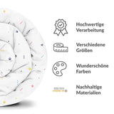 Therapiedecken beddengoed set wit met kleurrijke vormen
