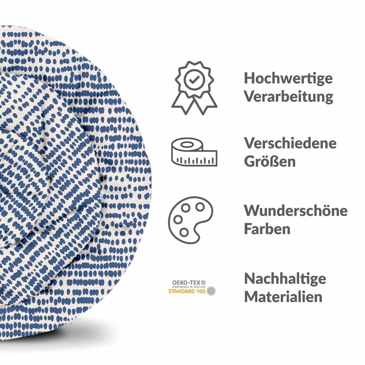 Therapiedekens beddengoedset met blauwe stippen