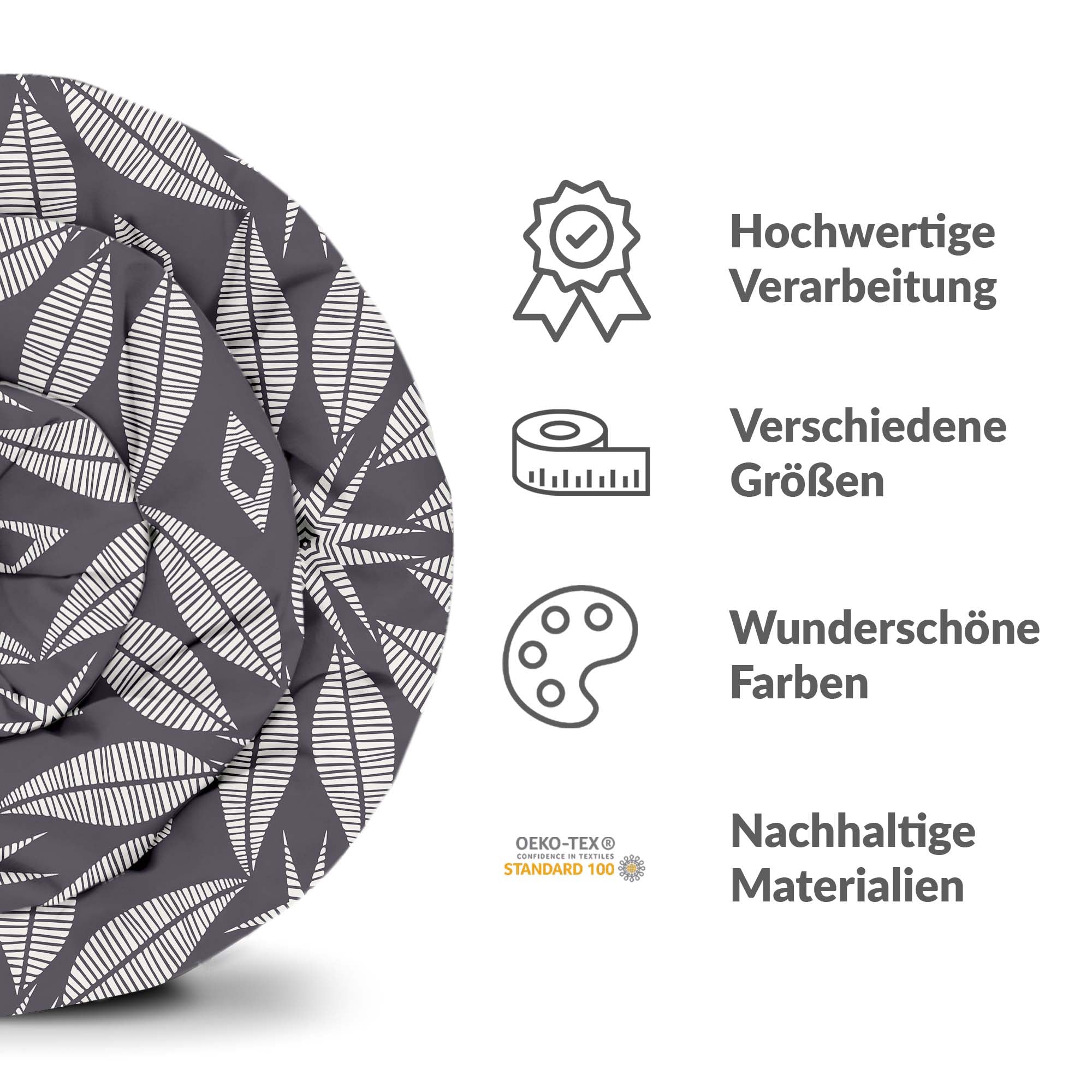 Original Therapiedecke - Baumwollbezug mit großer Blume
