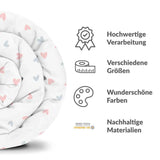 Therapiedekens beddengoedset wit met kleine hartjes