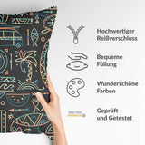 Gezondheidskussen met groen Hawaii-patroon