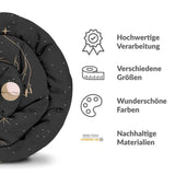 Therapiedekens Beddengoed Set Zwart met Zon, Maan en Sterren