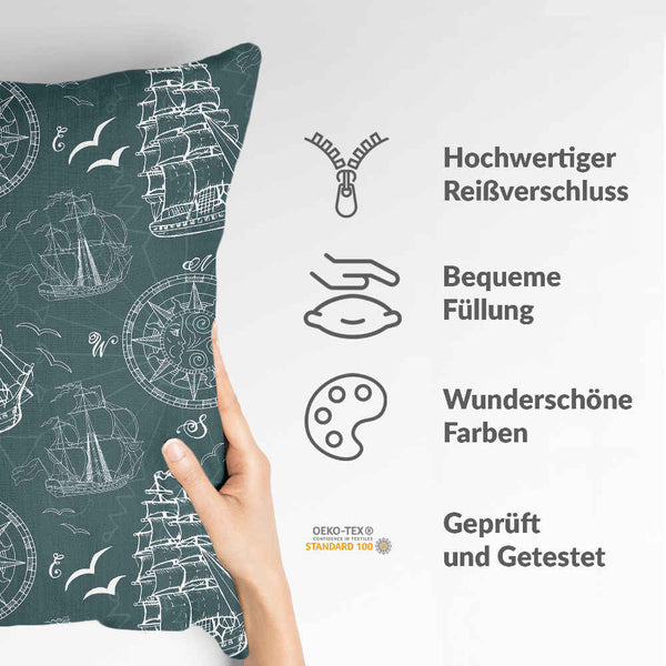 Gezondheidskussen met schepen