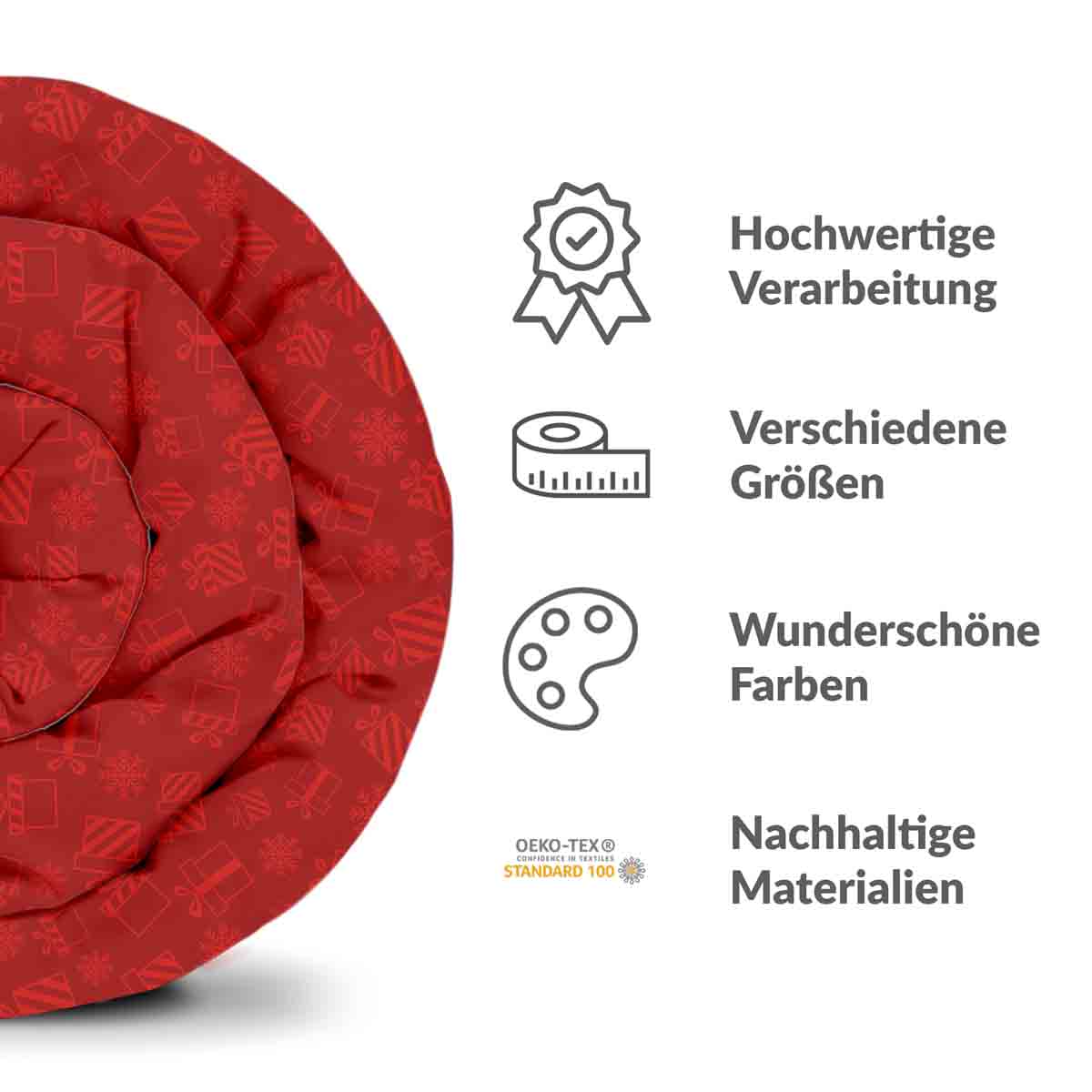 Original Therapiedecke - Baumwoll Bettwäsche Set Rot Geschenke