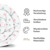 Therapiedekens beddengoed set wit met gekleurde pootafdrukken