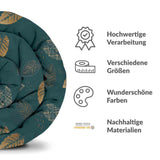 Therapiedekens katoenen hoes groen met gouden blad