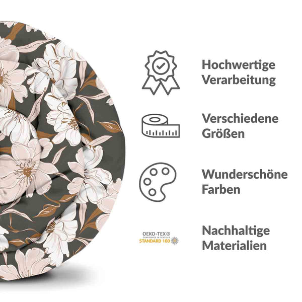 Therapiedekens katoenen hoes met roze aster bloemen
