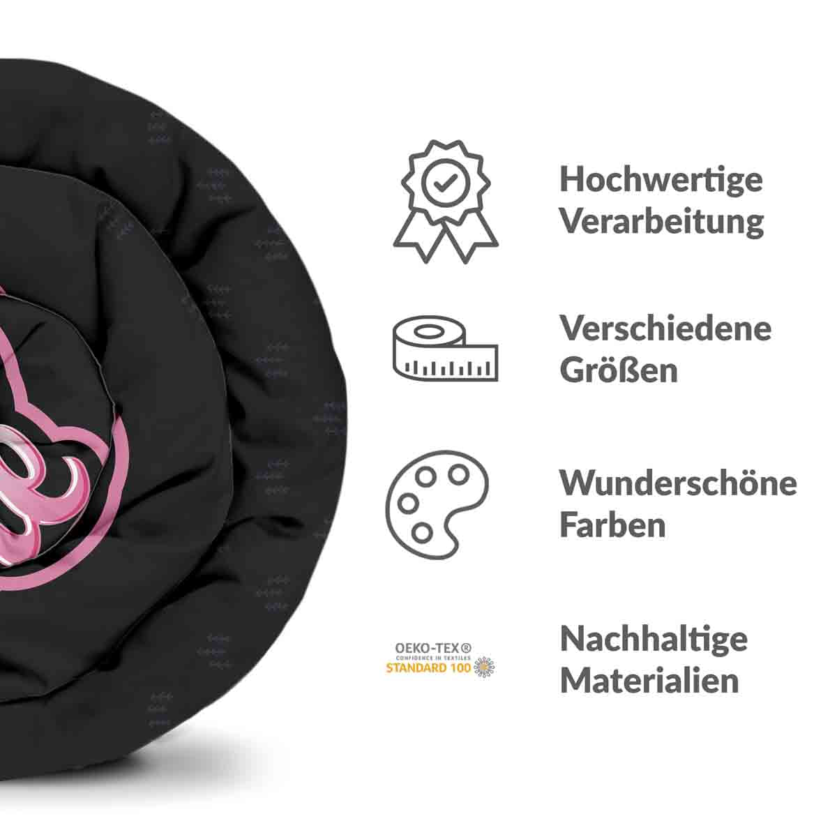 Original Therapiedecke - Baumwollbezug Schwarz Squid
