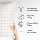 Gezondheidskussen Oranje Beige Ruit