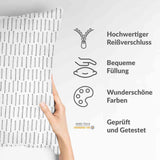 Gezondheidskussen Wit dikke strepen