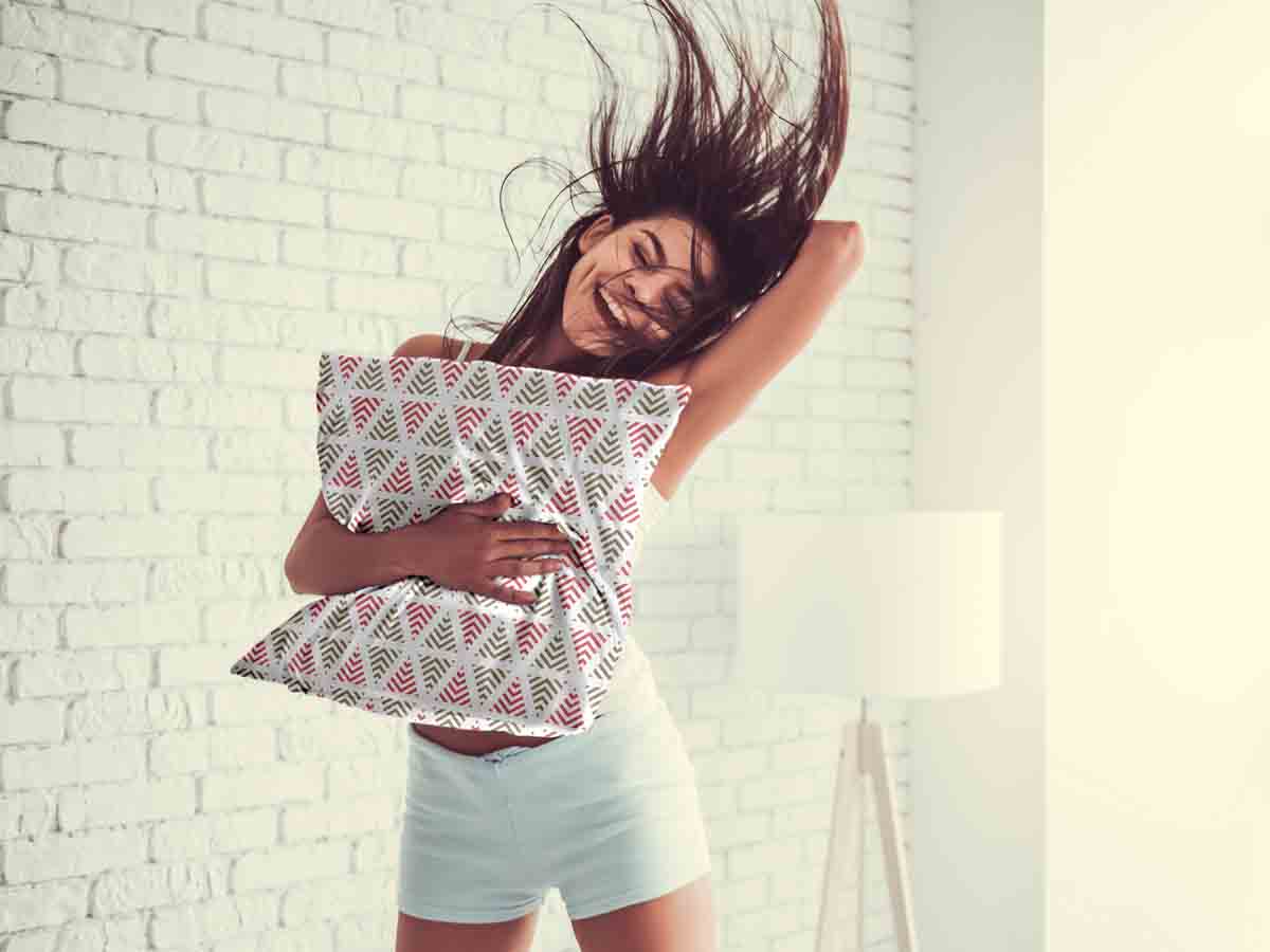 Gezondheidskussen kerstige driehoeken