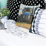 Gezondheidskussen tractor in blauw