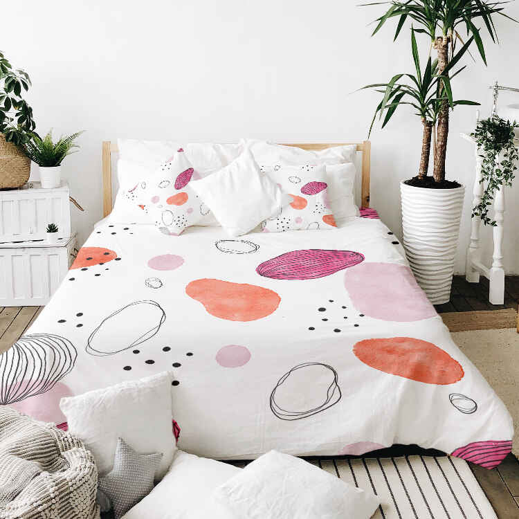 Therapie dekens katoenen hoes abstracte cirkels