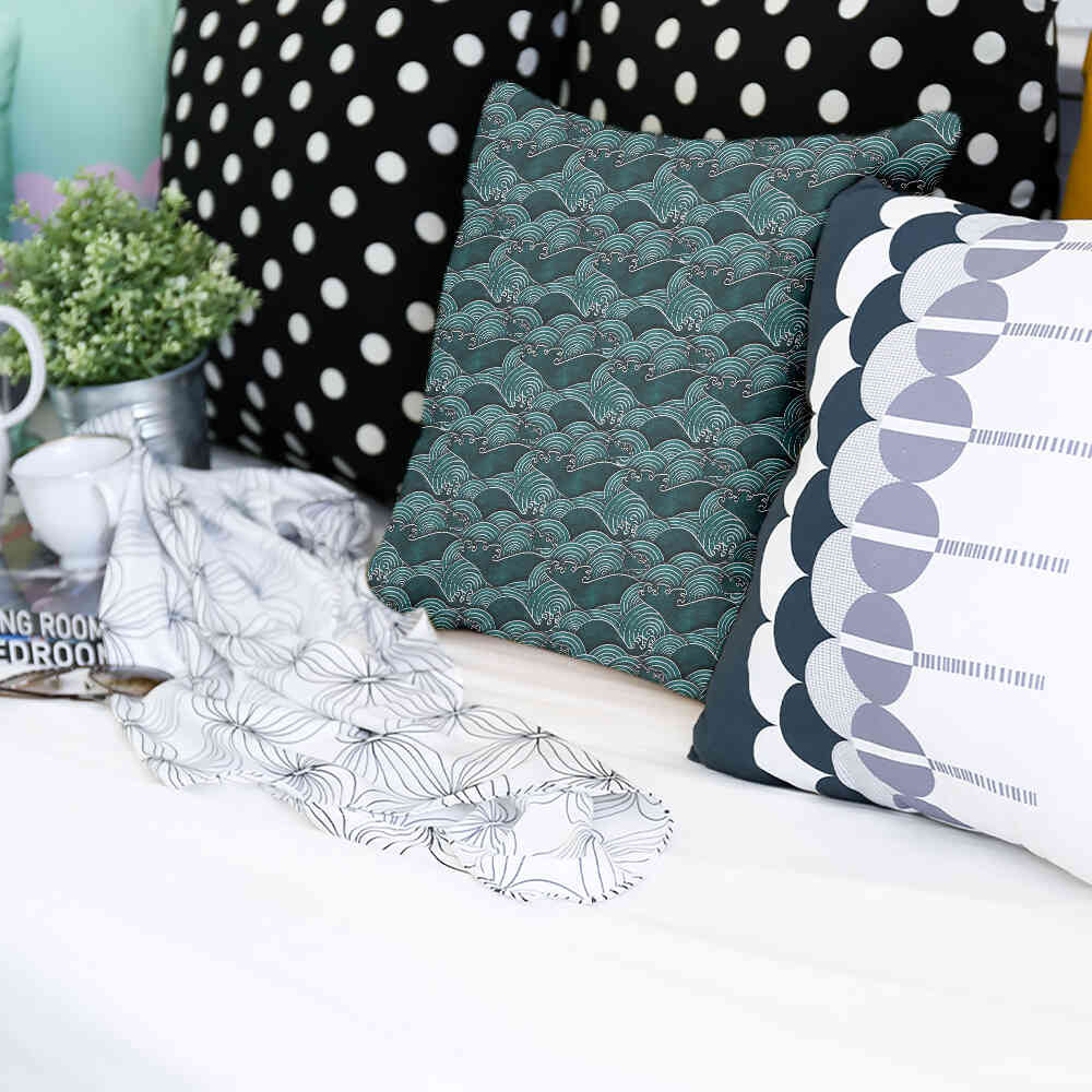 Gezondheidskussen golven turquoise-groen