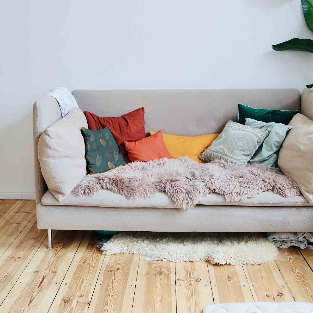 Gesundheitskissen Grün mit goldenem Blatt