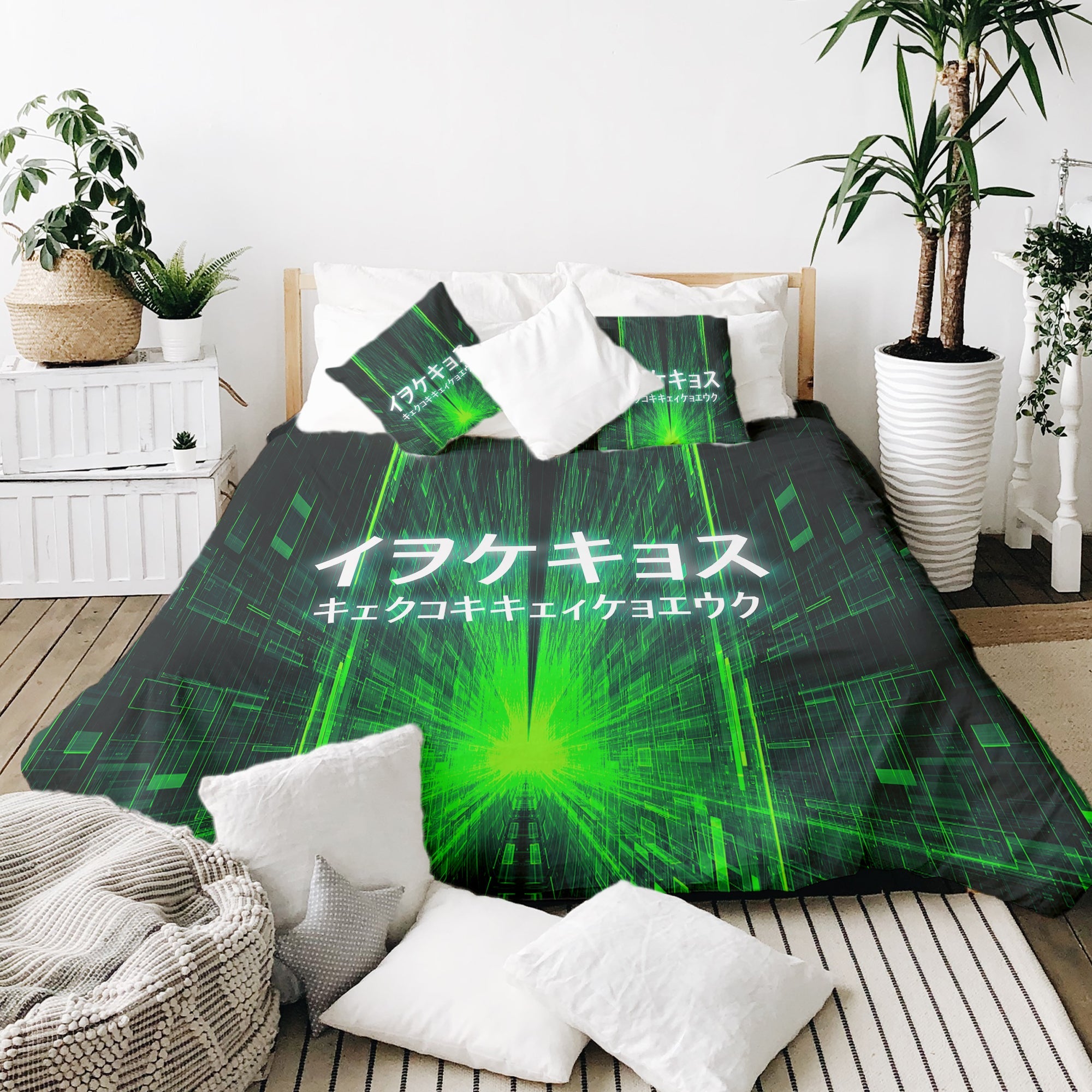 Therapiedekens beddengoedset met Chinese tekst