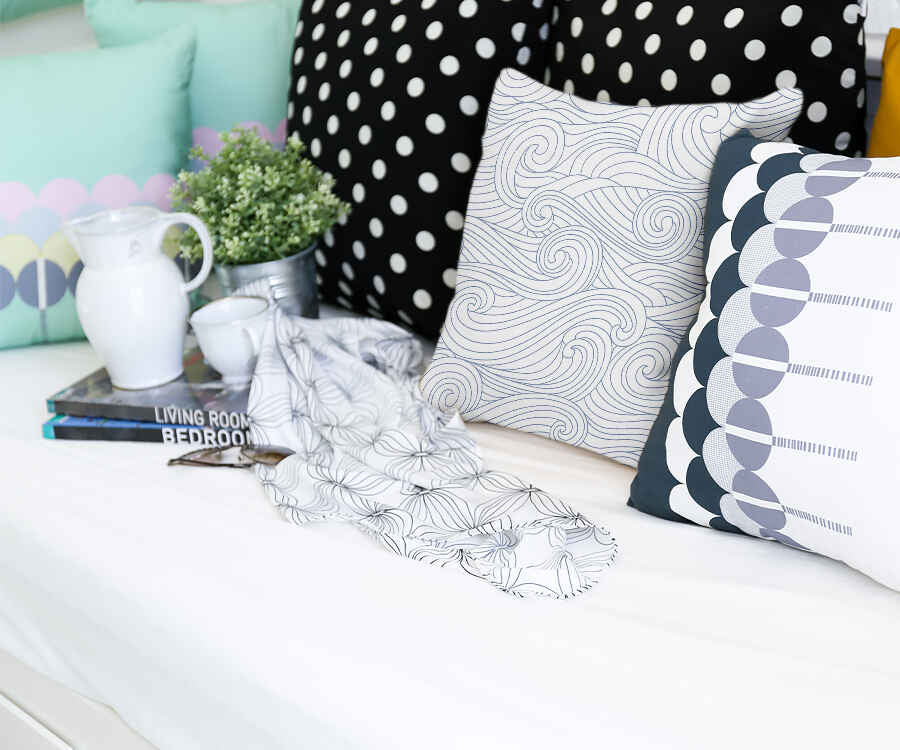 Gesundheitskissen blaue Wellen