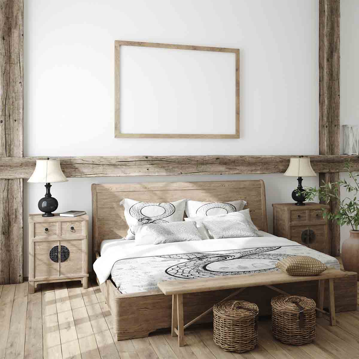 Original Therapiedecke - Baumwoll Bettwäsche Set mit Schlangenmotiv