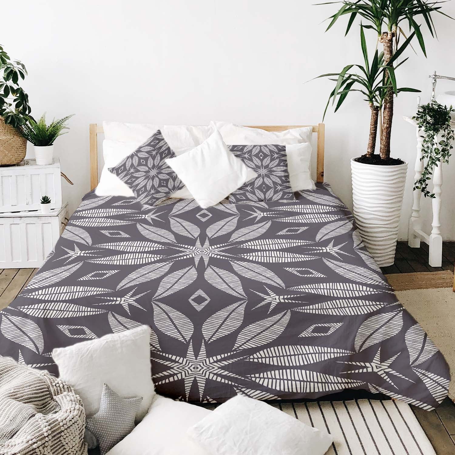 Therapiedekens beddengoedset met grote bloem