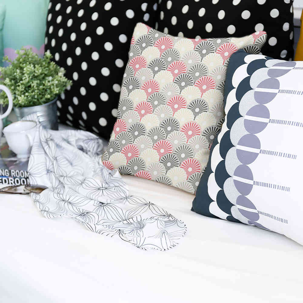 Gezondheidskussen kleurrijke abstracte bloemen