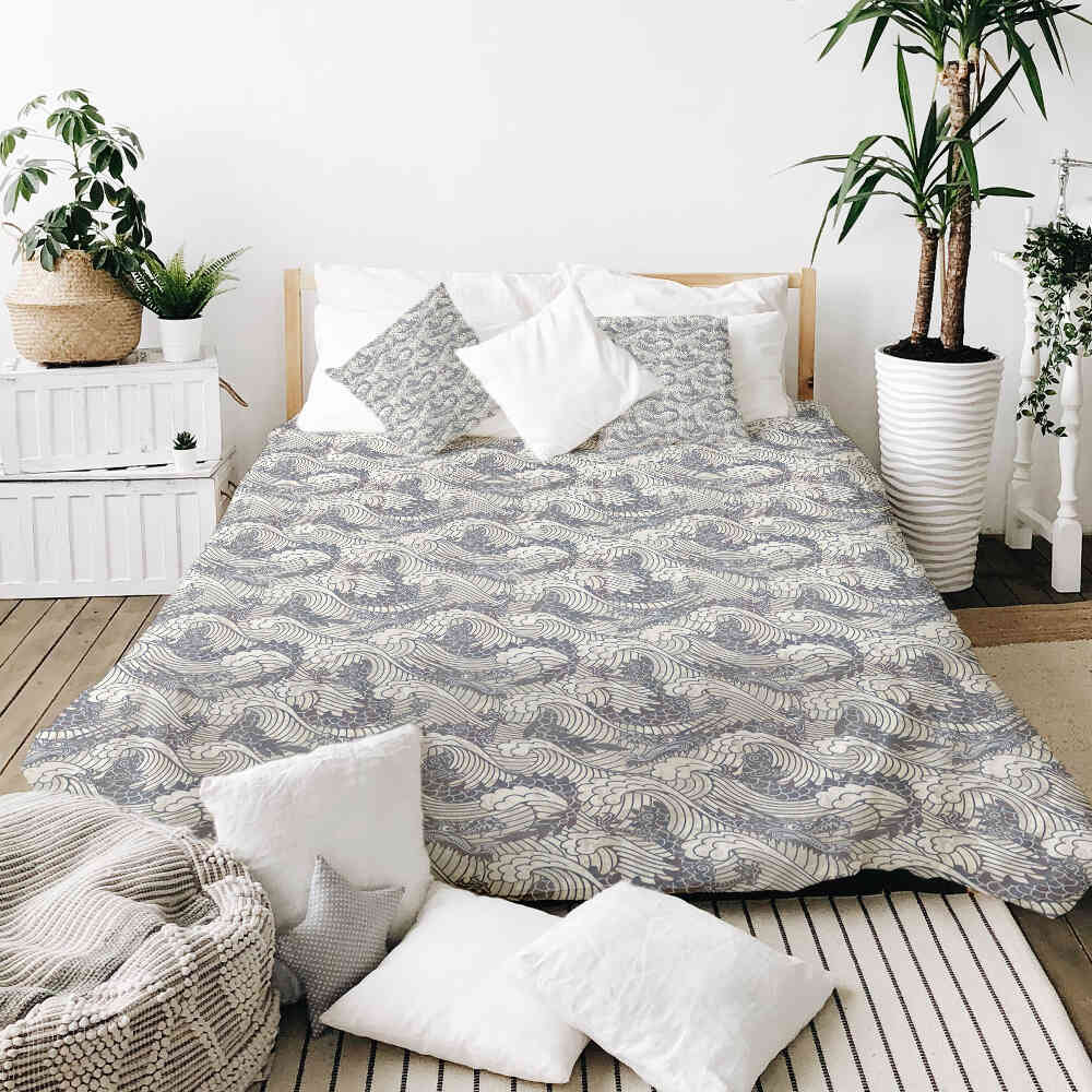 Original Therapiedecke - Baumwoll Bettwäsche Set stürmische See