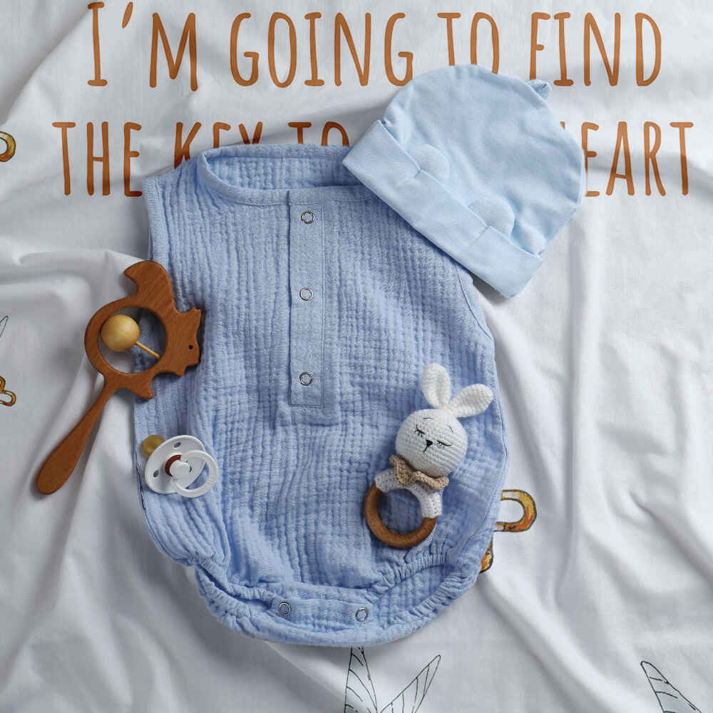 Therapiedekens beddengoed set wit met vliegende sleutel