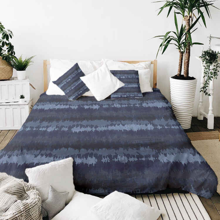 Therapie dekens katoenen hoes blauwe geluidsgolven