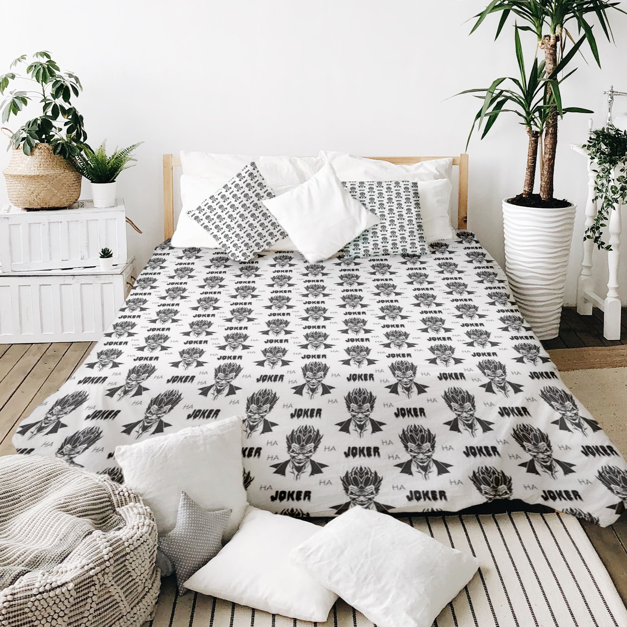 Original Therapiedecke - Baumwoll Bettwäsche Set Joker Schwarz-Weiß