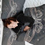 Therapiedekens Beddengoed Set Zwart met Vlinder