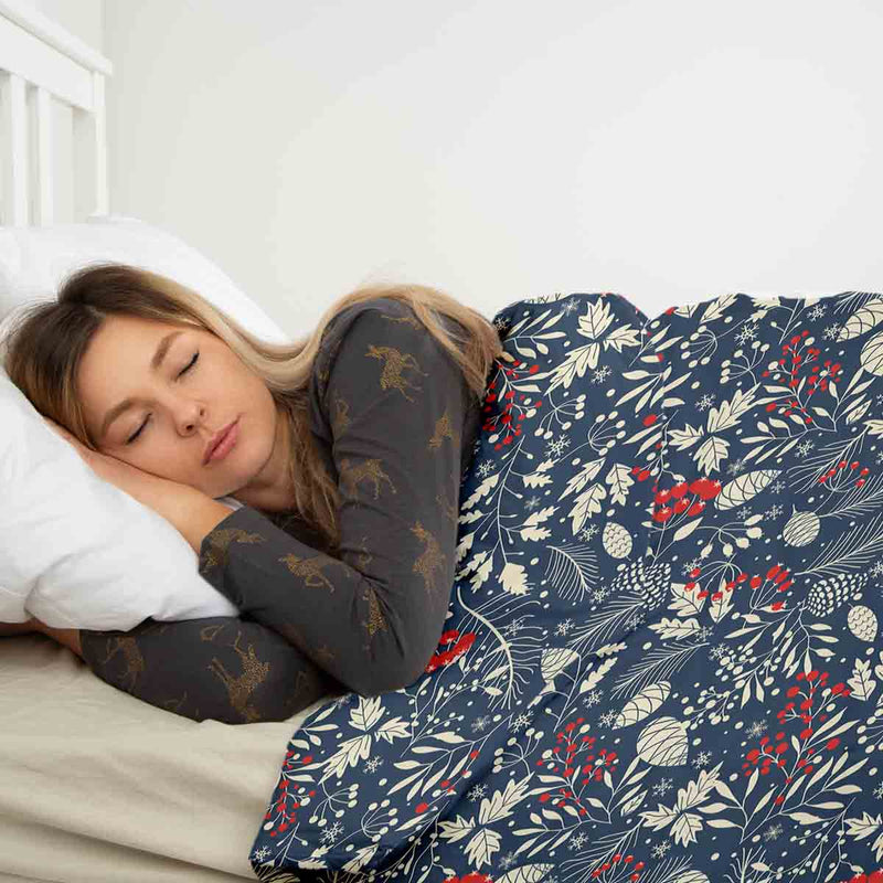 Therapiedekens Beddengoed Set kerstbladeren