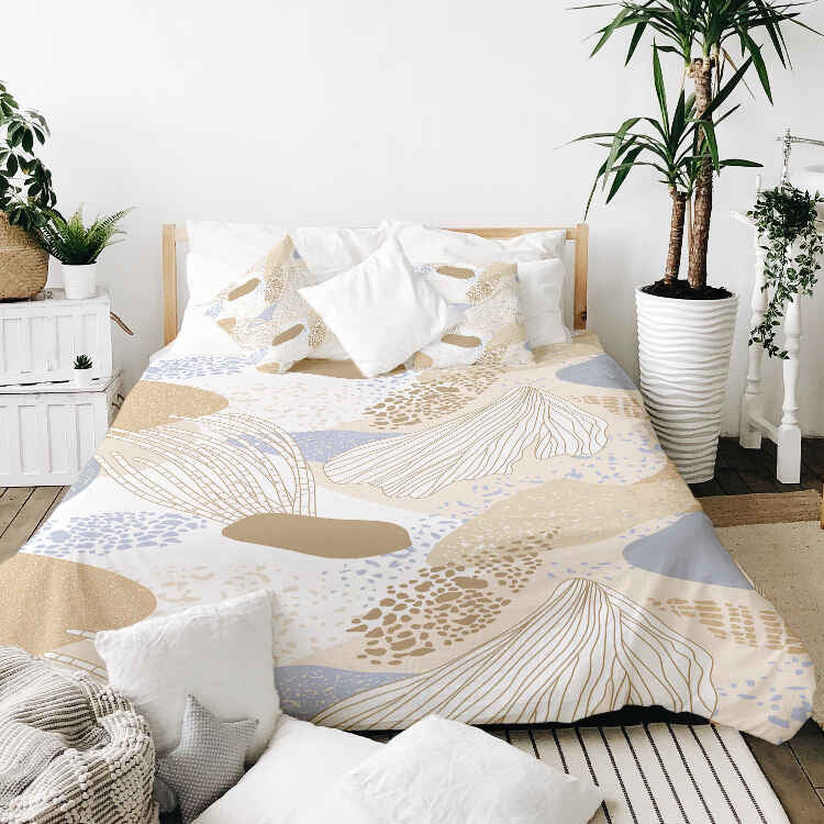 Original Therapiedecke - Baumwollbezug Seeanemone gold