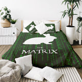 Therapiedecken beddengoed set Matrix Code groen