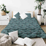 Therapiedekens katoenen hoes golf turquoise-groen