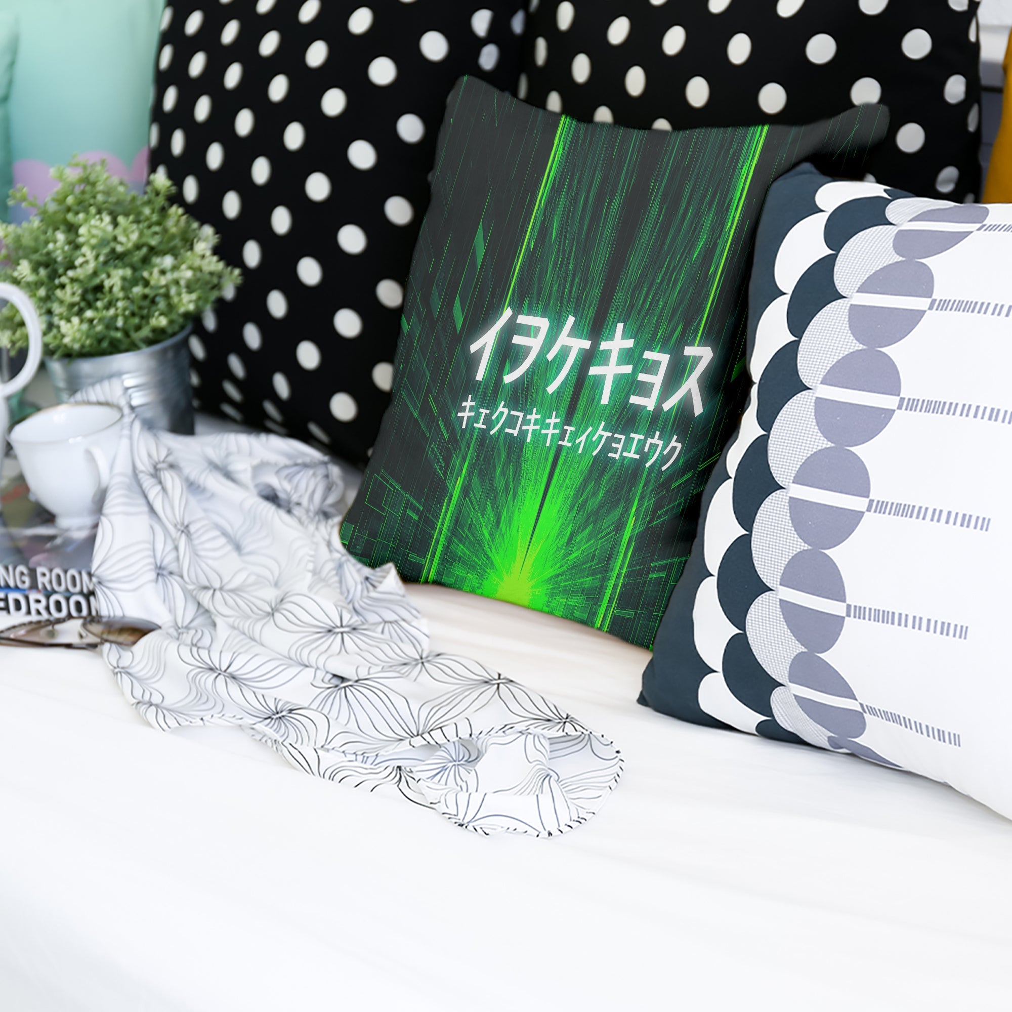 Gesundheitskissen mit chinesischem Schriftzug