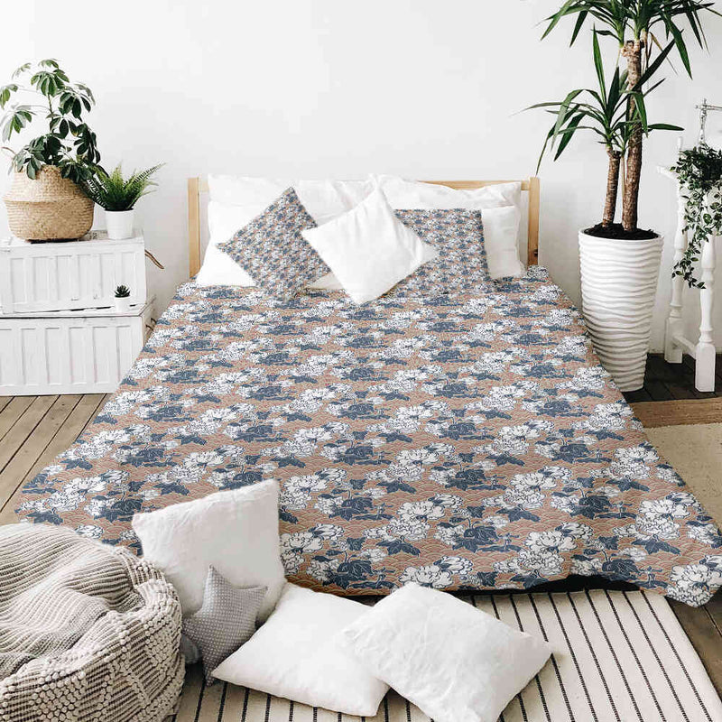 Therapiedekens katoenen hoes met bloemen