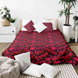 Therapiedekens katoenen hoes zwart met opschrift Love