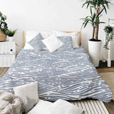 Therapie dekens katoenen hoes golvend patroon blauw