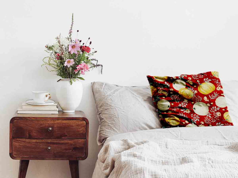 Gezondheidskussen Rood met Pompoenen