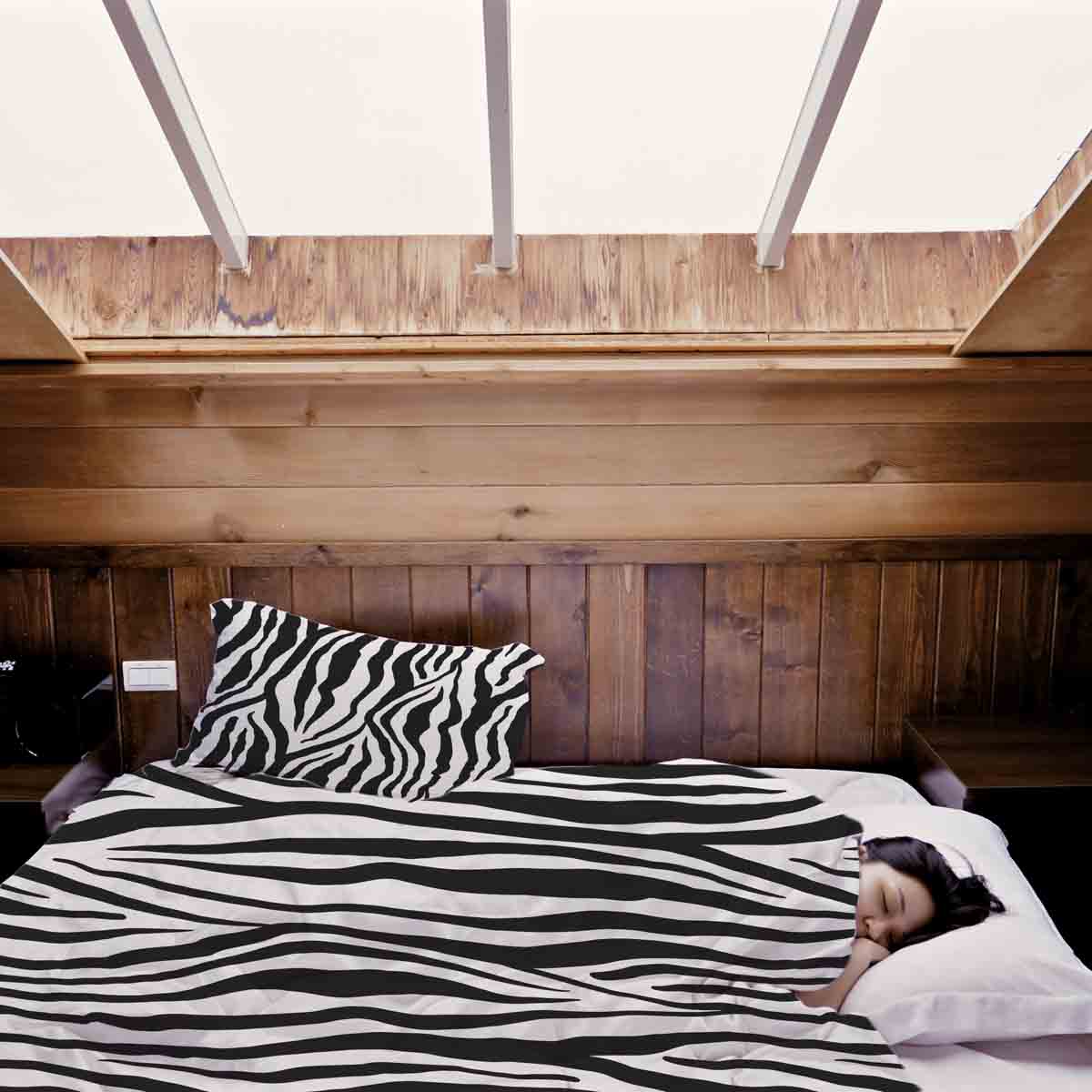 Original Therapiedecke - Baumwoll Bettwäsche Set Zebra Print