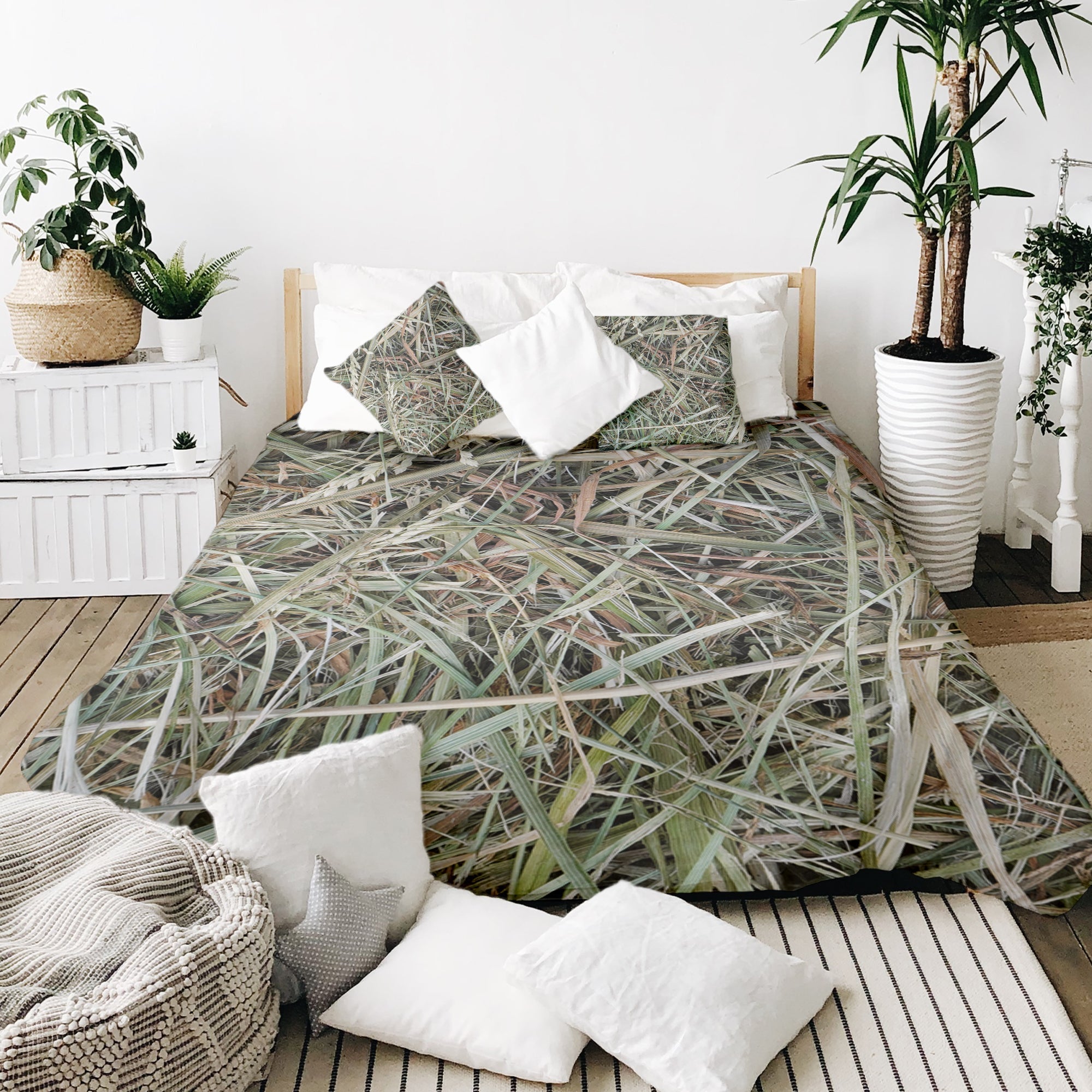 Therapiedekens beddengoed set wit met stro