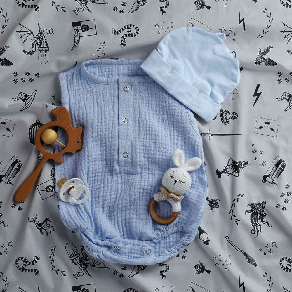 Original Therapiedecke - Baumwoll Bettwäsche Set Grau Zauberei