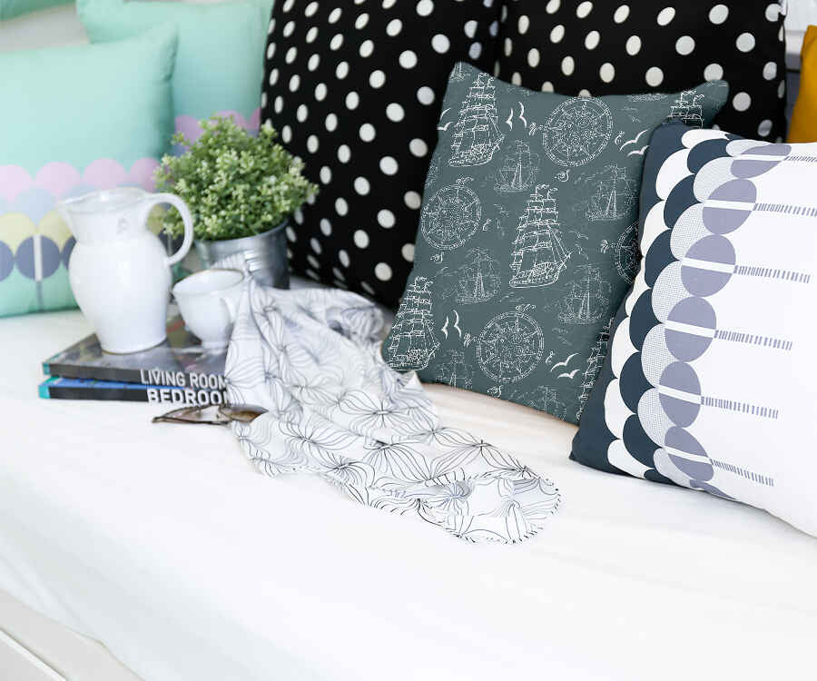 Gezondheidskussen met schepen